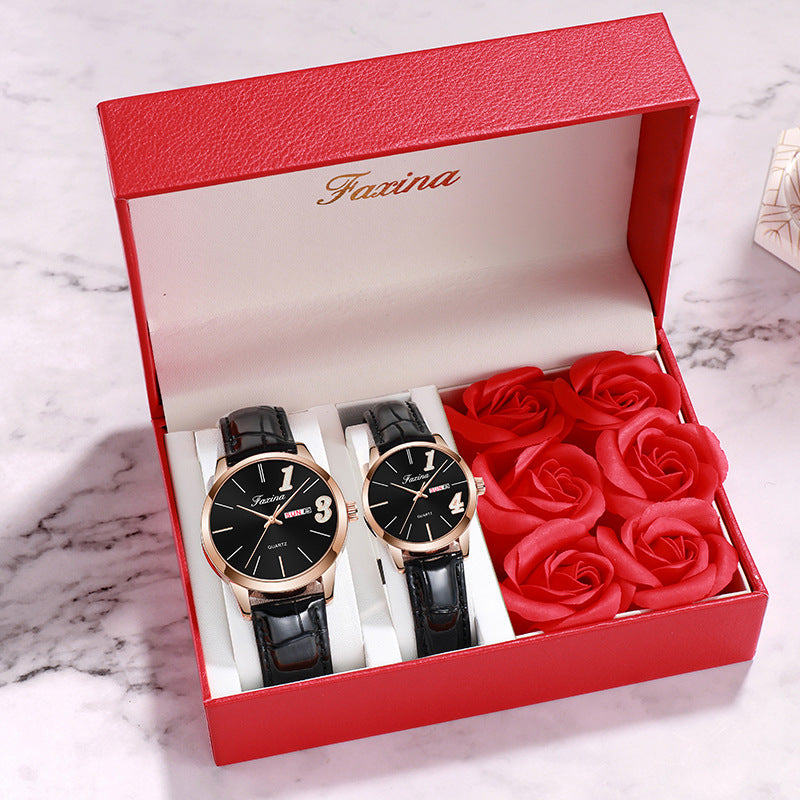 Fasina Couple Models For Life 1314 Simple Female Watch Male Valentine'S Day Gift Watch Set