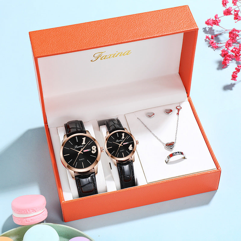 Fasina Couple Models For Life 1314 Simple Female Watch Male Valentine'S Day Gift Watch Set