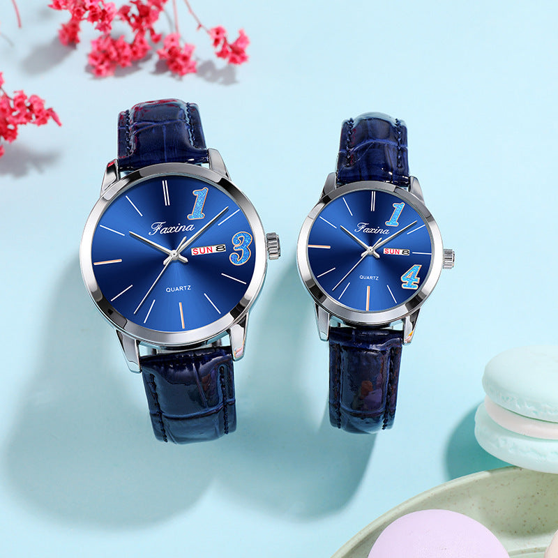 Fasina Couple Models For Life 1314 Simple Female Watch Male Valentine'S Day Gift Watch Set