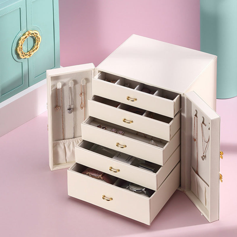 Leather 5-Layer Jewelry Box