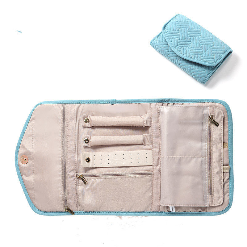 Portable Folding Travel Jewelry and Cosmetic Clutch