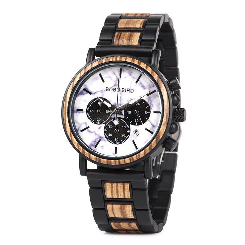 BOBO BIRD Wooden Men Watches Relogio Masculino Top Brand Luxury Stylish Chronograph Military Watch A Great Gift for Male OEM