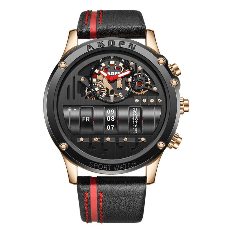 Men's Creative Leather Wrist Watch