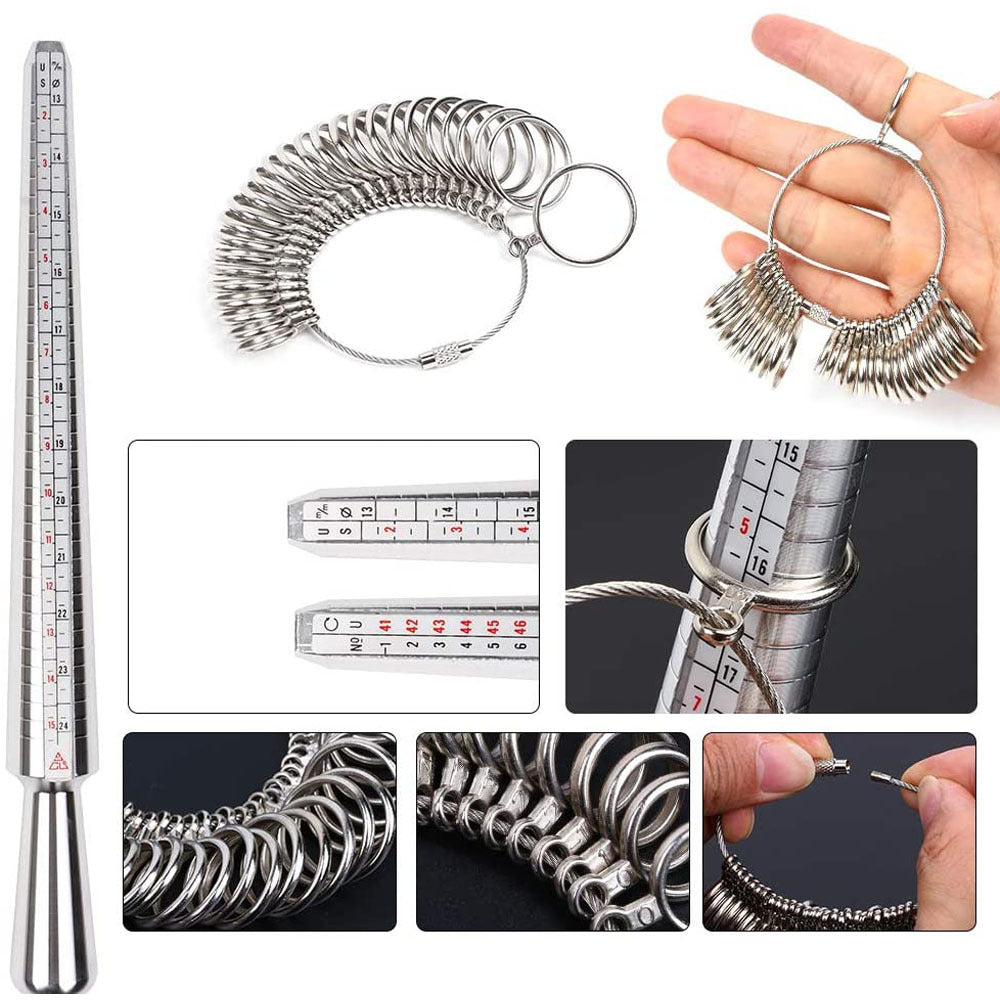 11 Piece Set Of Jewelry Tools Ring Ruler