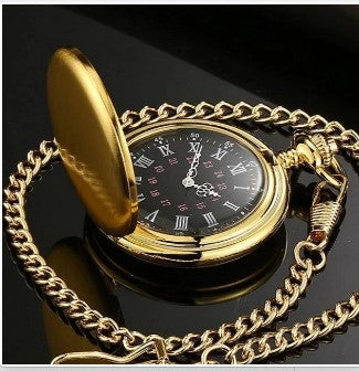 Retro Double-Sided Light Quartz Pocket Watch