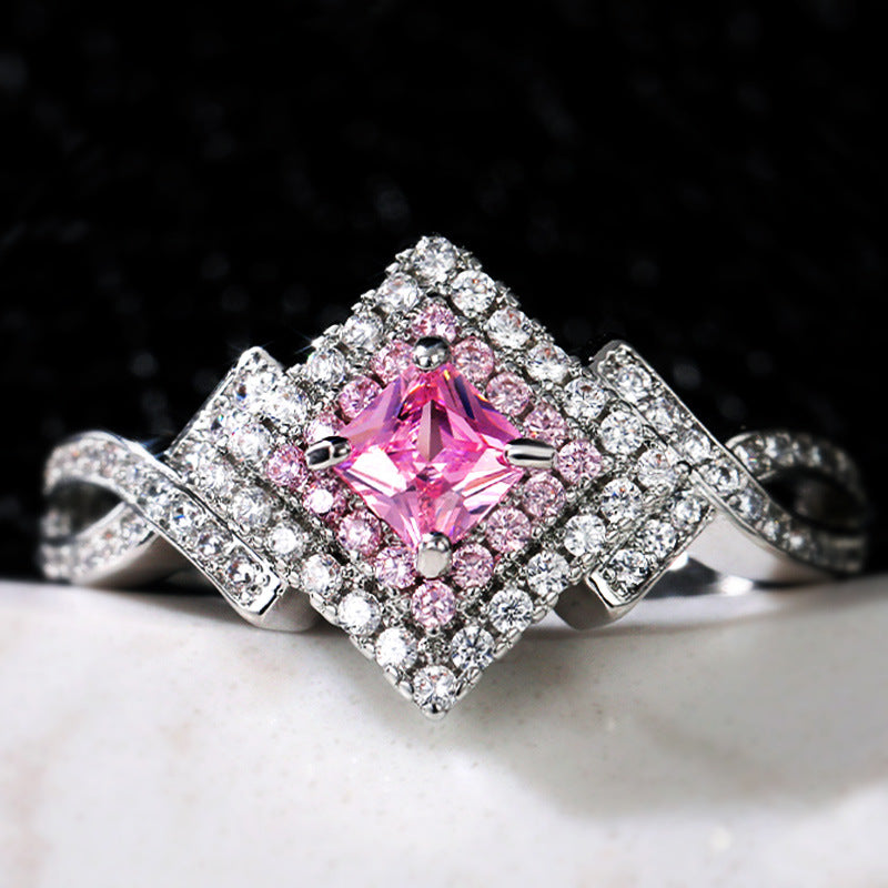 Creative Cross-wound  Diamond Zircon Ring, Versatile Jewelry