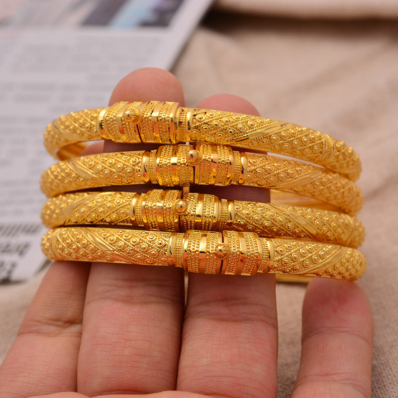 Bracelet Ethiopian Gold Color Bangles