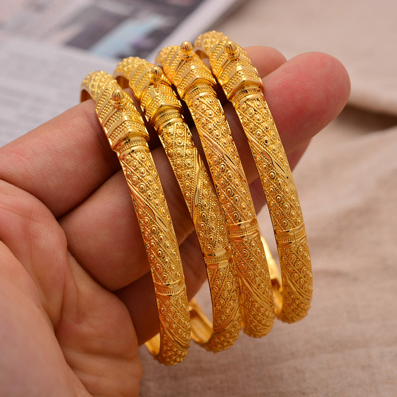 Bracelet Ethiopian Gold Color Bangles