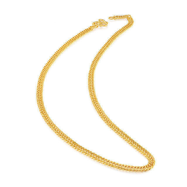 18K Gold Necklace Men's Gold Plated Men's Necklace