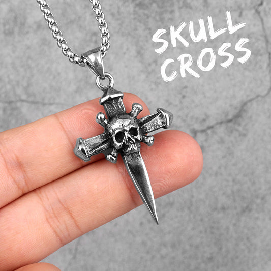 Alloy Pendant Skull Head Cross Fashion Personalized Jewelry