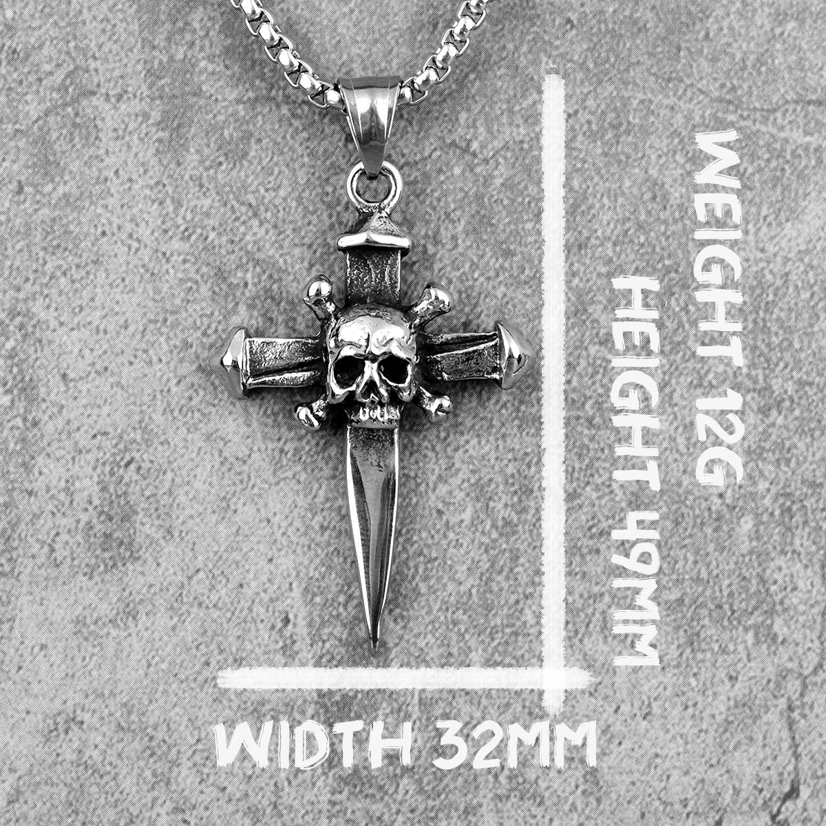 Alloy Pendant Skull Head Cross Fashion Personalized Jewelry