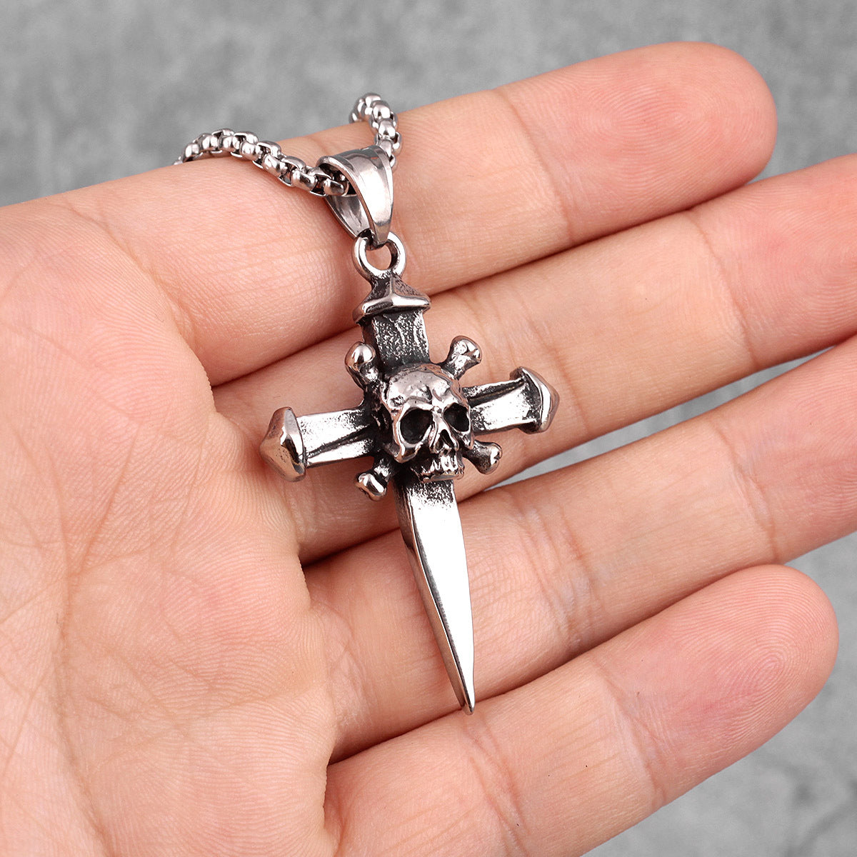 Alloy Pendant Skull Head Cross Fashion Personalized Jewelry