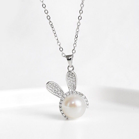 Luxury Cute Rabbit With Pearl Jewelry
