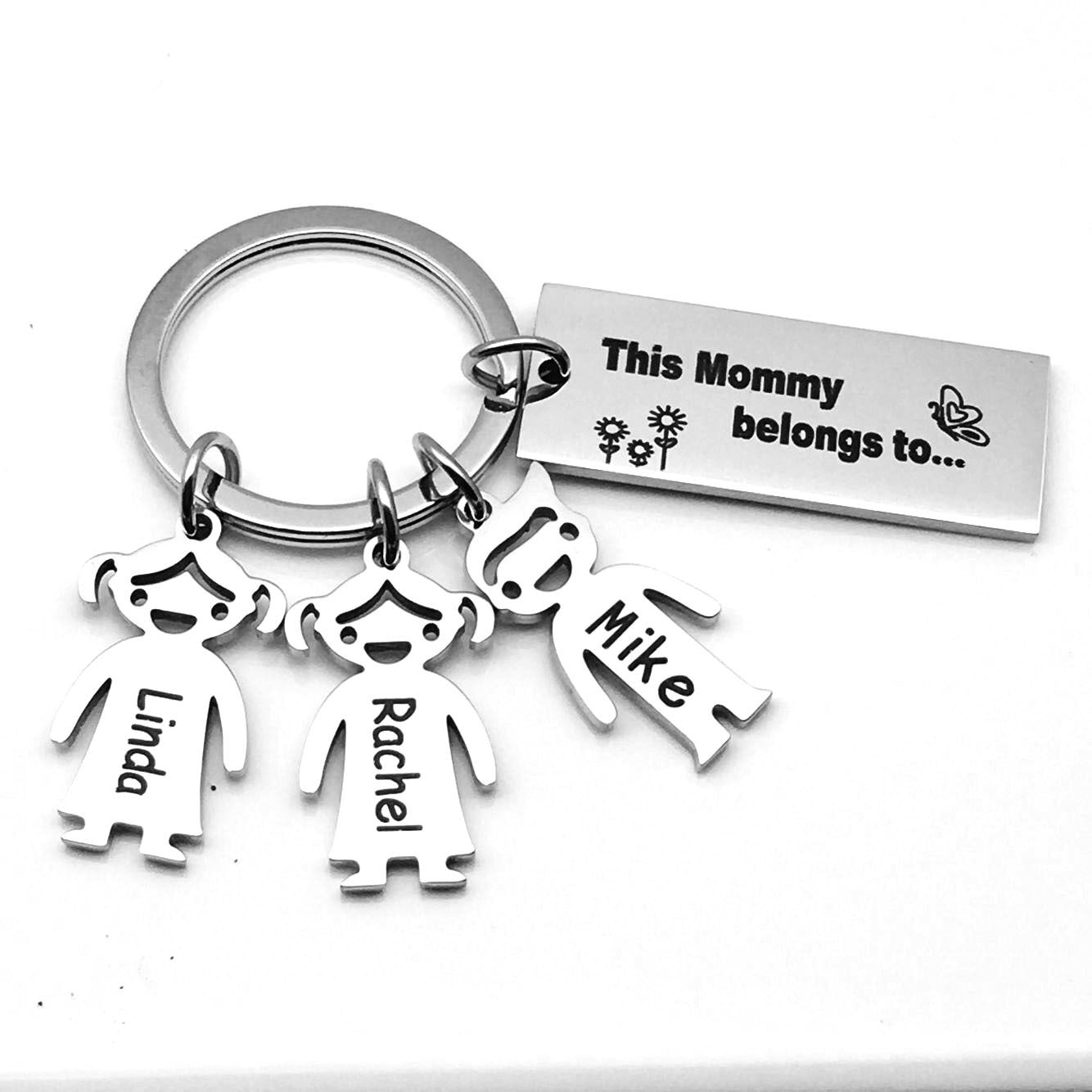 Stainless Steel Boy and Girl Keychain
