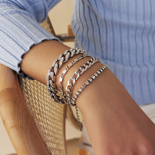 Retro Wild Snake Bone Chain Bracelet Women