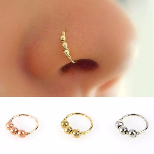 Body Piercing Ball Plating Nose Ring Nose Clip Nose Nail Ear Bone Nail Earring