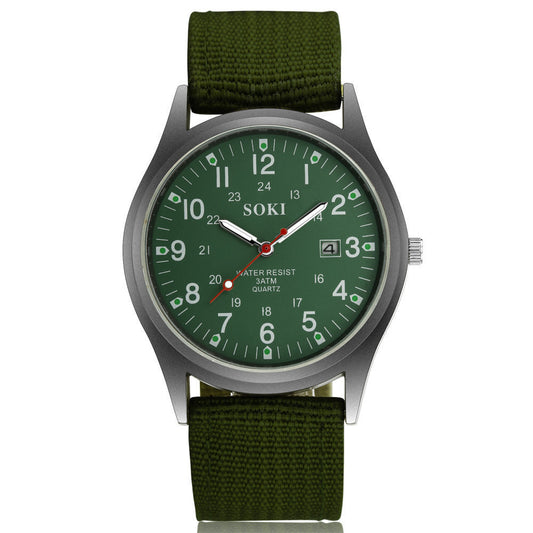 Men's Luminous Quartz Watch Sports Date Display Clock Casual Fashion Gift Watch Student Sports Watch