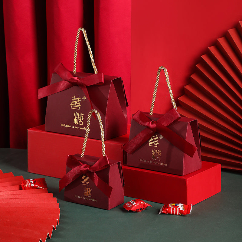 Chinese Style Portable Wedding Candy Box