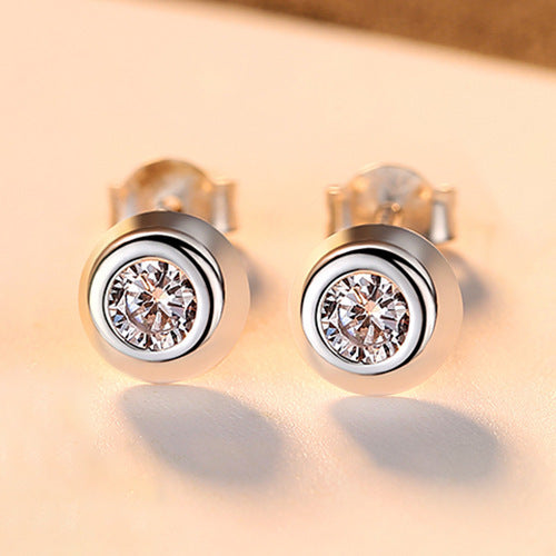 Zircon Japanese And Korean Style Simple Ear Jewelry