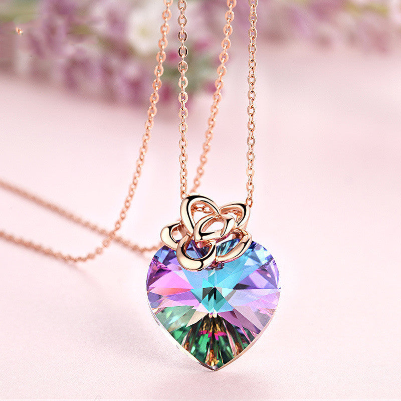 Jewelry Wholesale Fashion Colorful 925 Heart Pendant