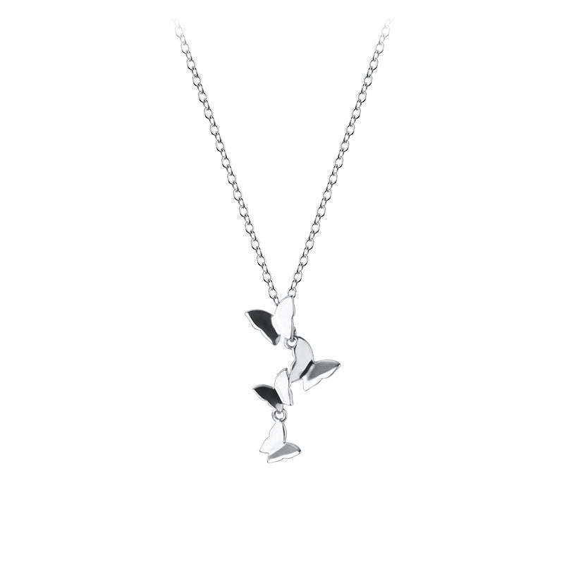 S925 Silver Forest Sweet Butterfly Element Necklace