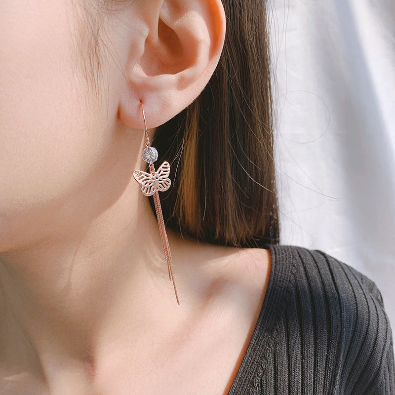 Silver Earrings Ear Line 925 Earrings Simple Ins Earrings