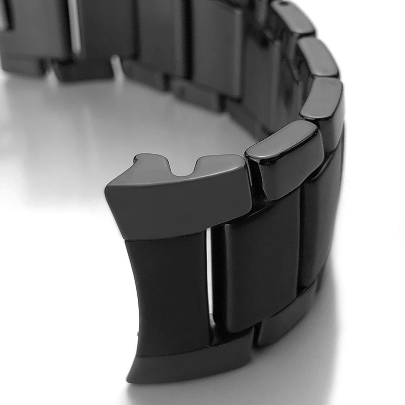 Ceramic Watch With Frosted Wristband Black Glossy Sports Bracelet