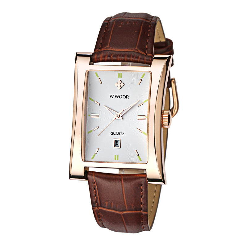 Man watch with calendar belt