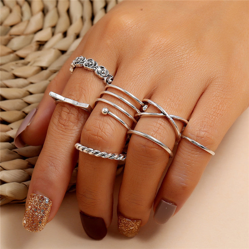 Retro women's joint ring ring set