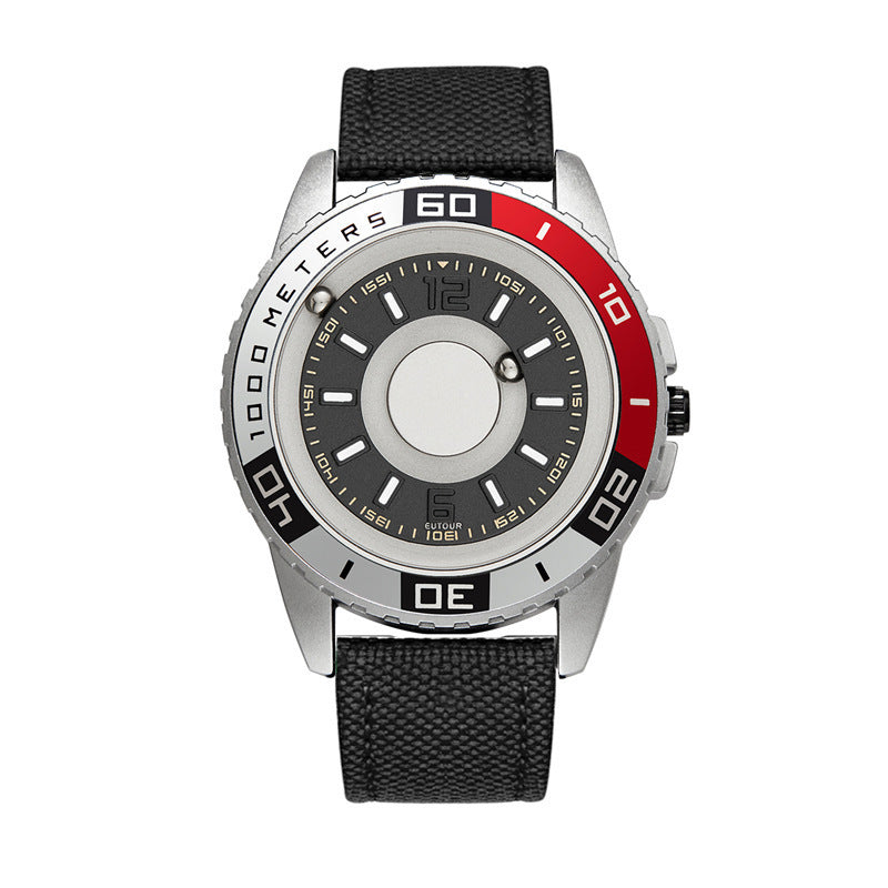 Magnetic black technology metal watch