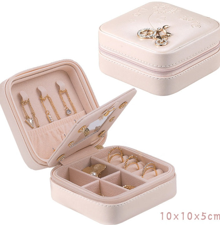 Portable Travel Jewelry and Cosmetic Storage Box