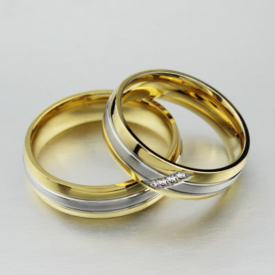 Titanium steel couple rings