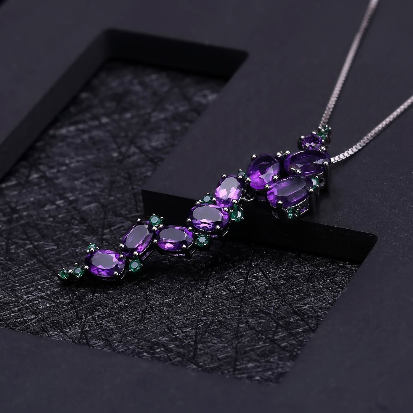 Inlaid with Exaggerated Amethyst Handmade Jewelry