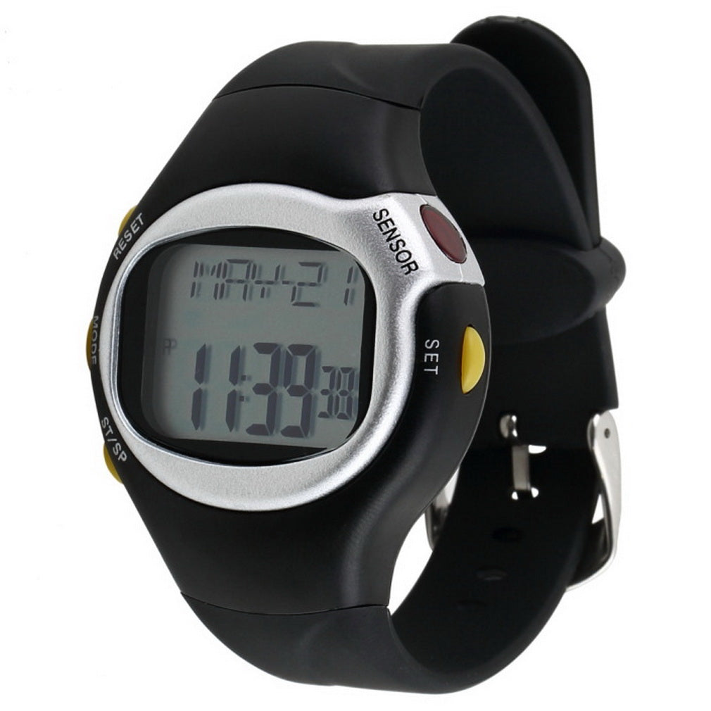 Black Color Pulse Heart Rate Monitor Calorie Counter Stop Watch