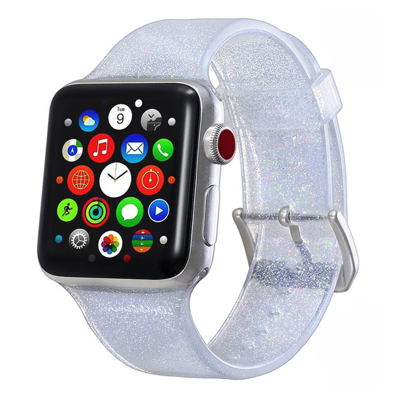 Smart watch strap silicone glitter strap