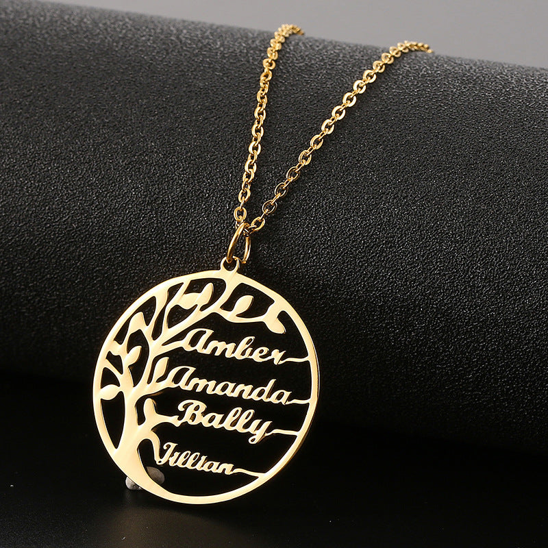 Letter Pendant Necklace Jewelry