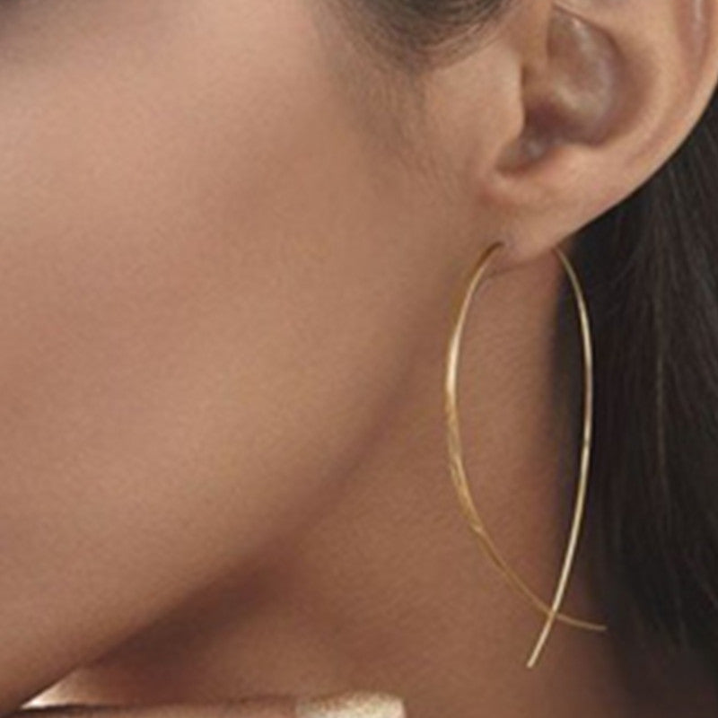 New Fashion Dangle Hanging Long Drop Earrings Ear Line For Women Simple Snake Chain Tassel Jewelry