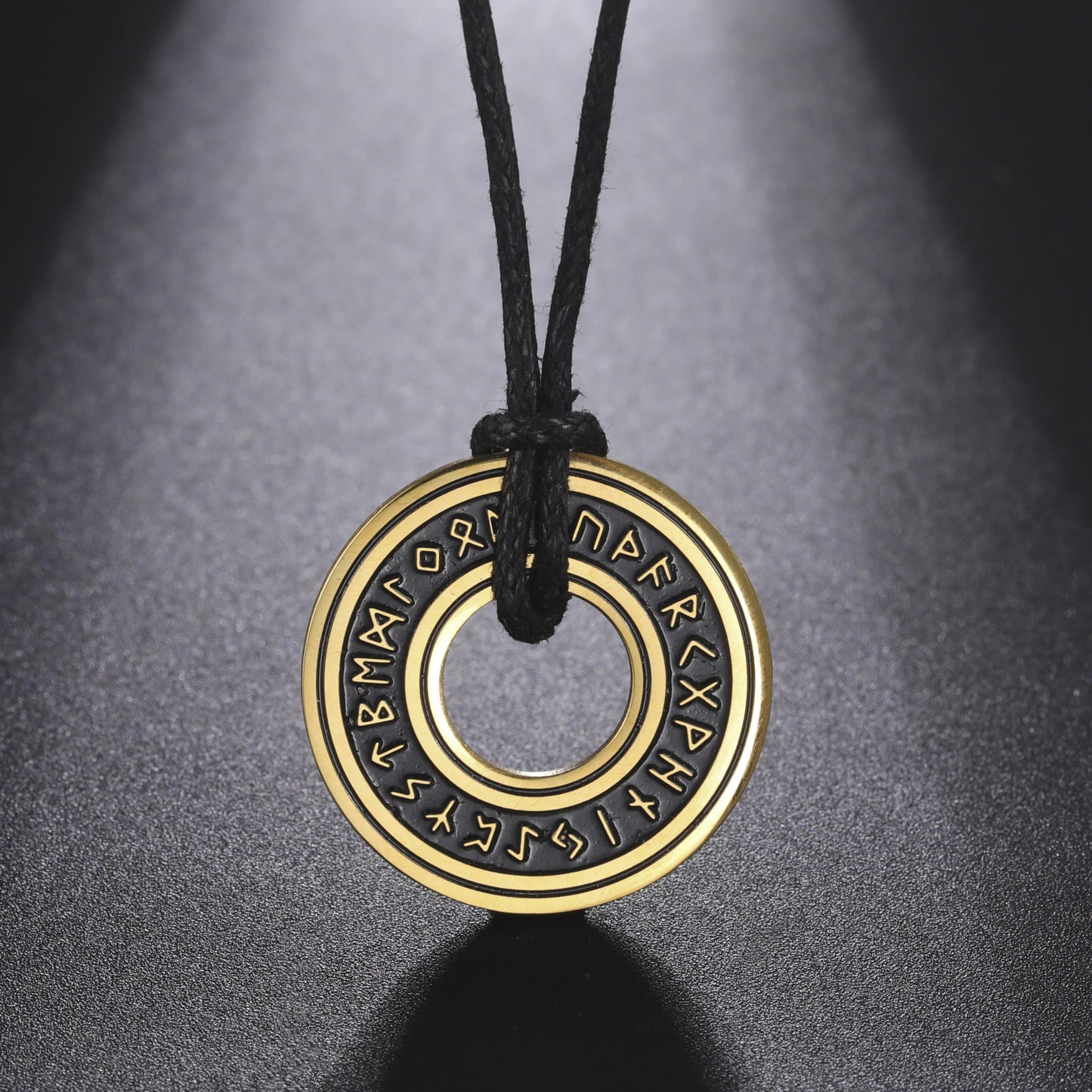 Asgard Crafted Circular Horn Rune Pendant Chain