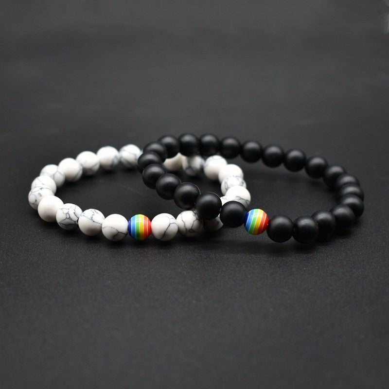 Stone Beads Couple Bracelets Volcanic Stone Beads Bracelet