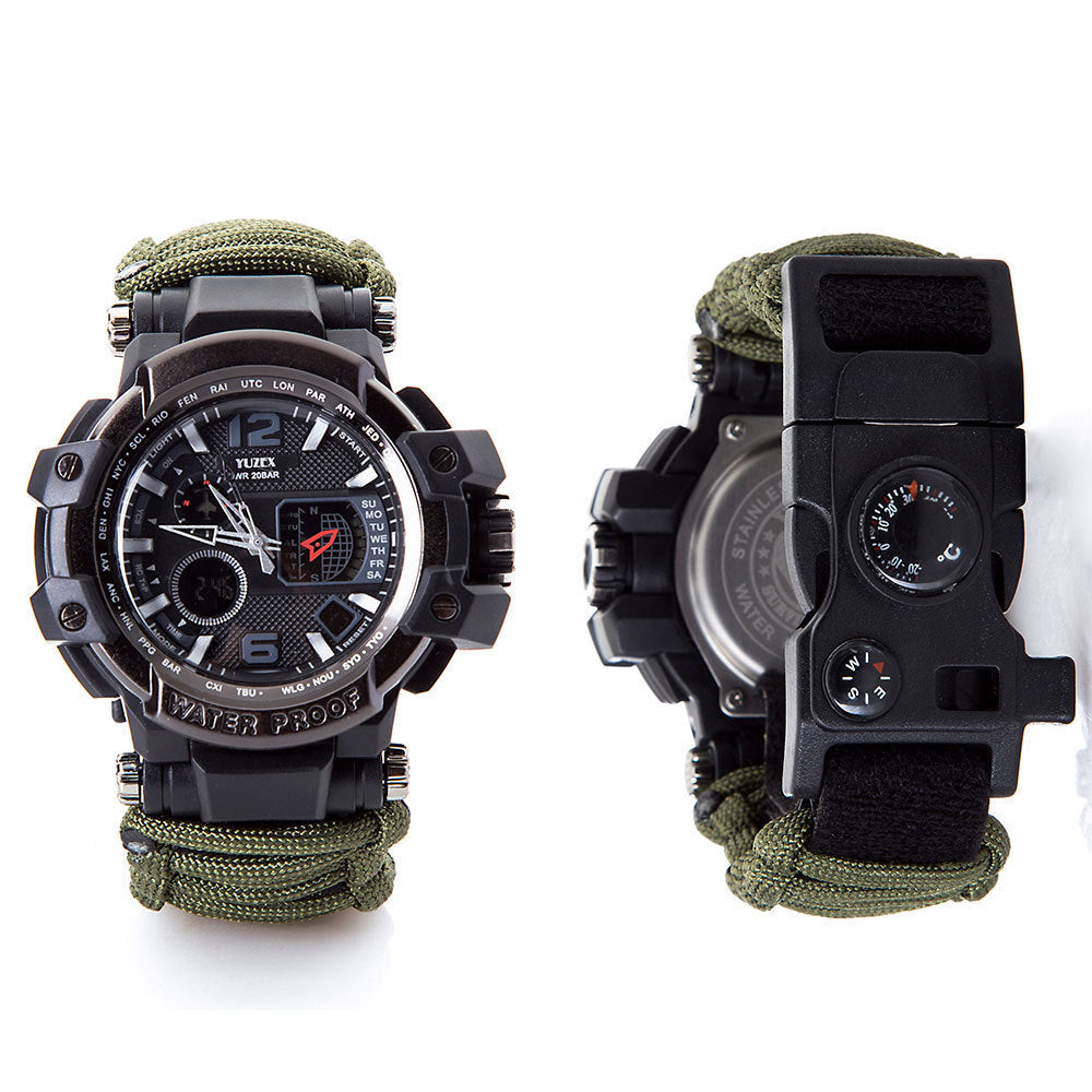 Outdoor survival waterproof multi-function watch