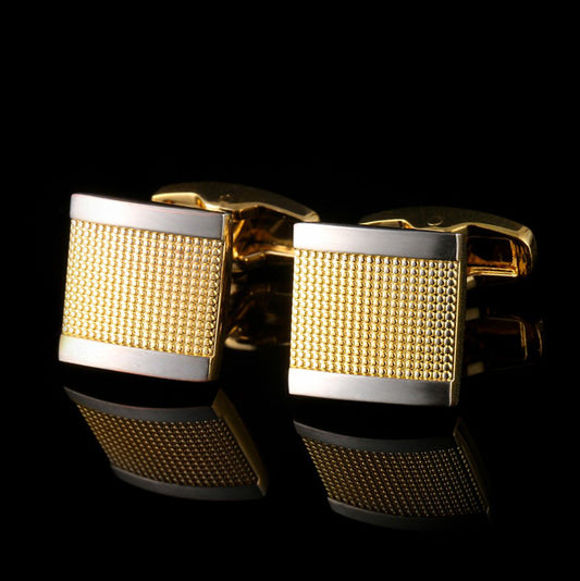 High Quality Gold French Cufflinks Men's Suit Shirt Cuff Buttons