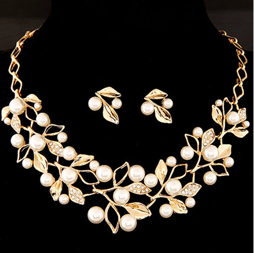 Europe And The United States Sell Hot Money Network Pearl Necklace Set Bridal Jewelry Set Wholesale 9093