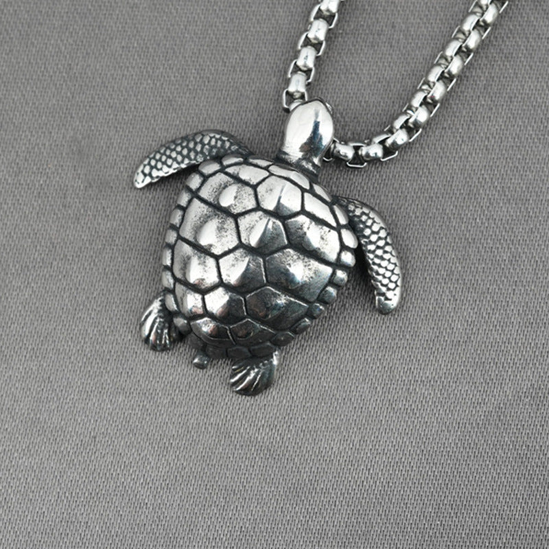 Ornament Accessories Small Sea Turtle Boys Titanium Steel Necklace