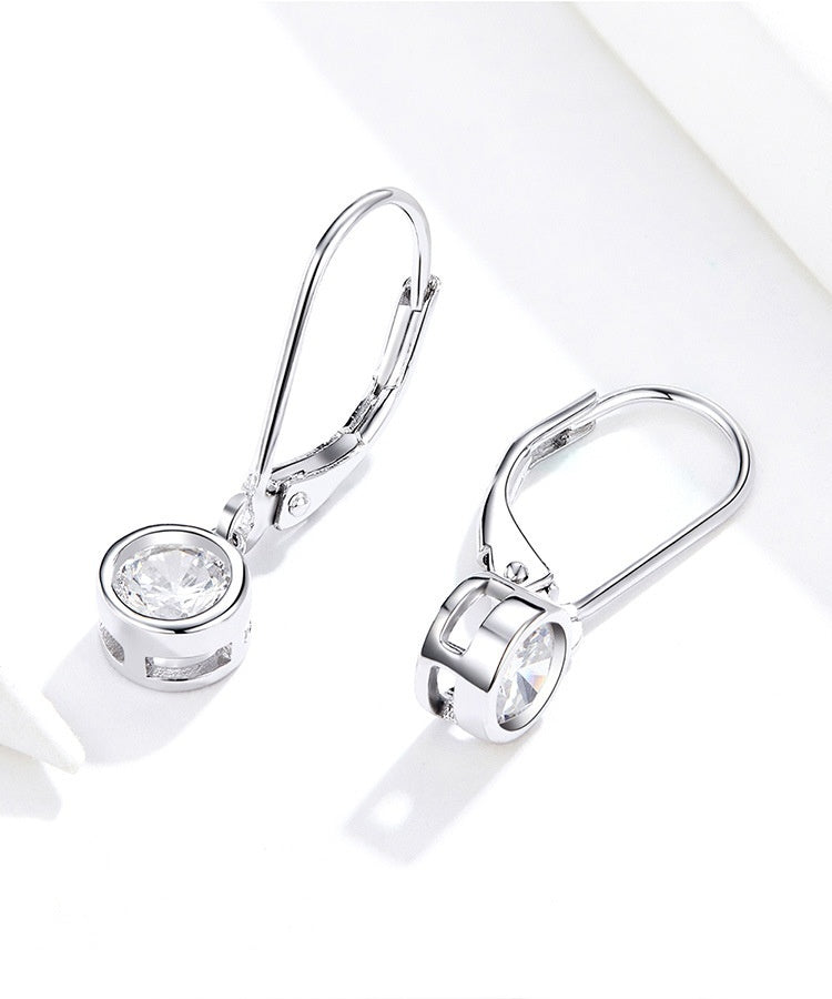 Women's Sterling Silver Zircon Earrings