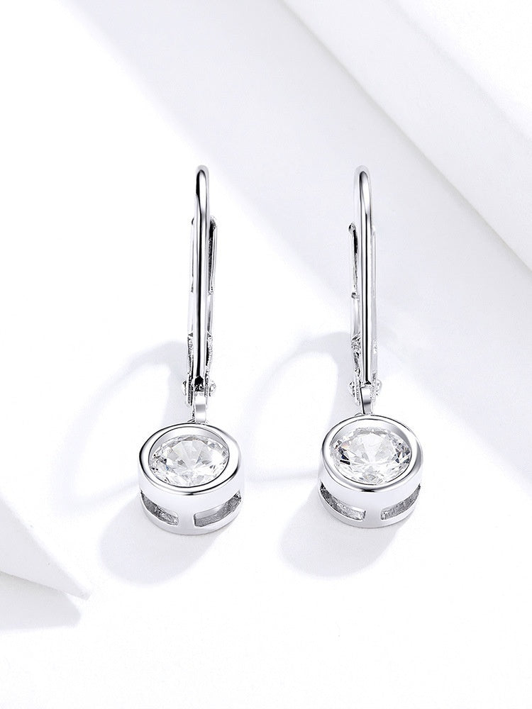 Women's Sterling Silver Zircon Earrings