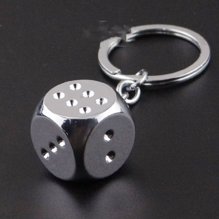 Creative Metal Three-dimensional Dice Keychain