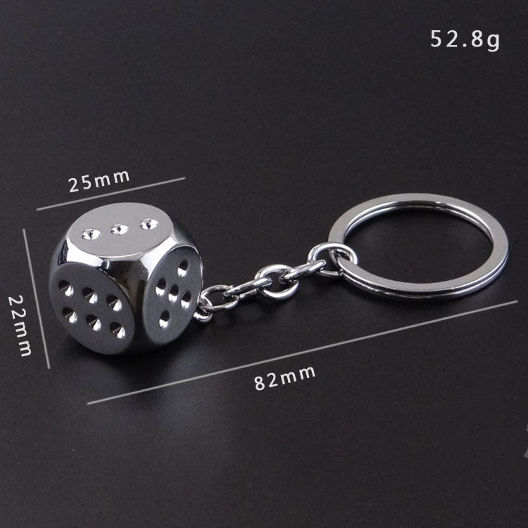 Creative Metal Three-dimensional Dice Keychain