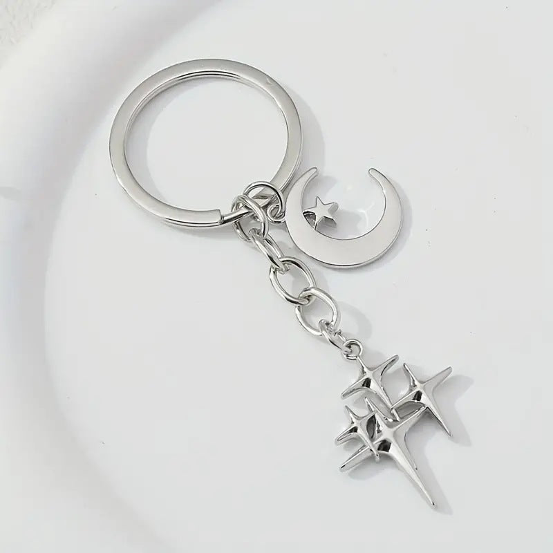 Alloy Star Hollow Keychain Ornaments Couple Men's And Women's Bags Pendant