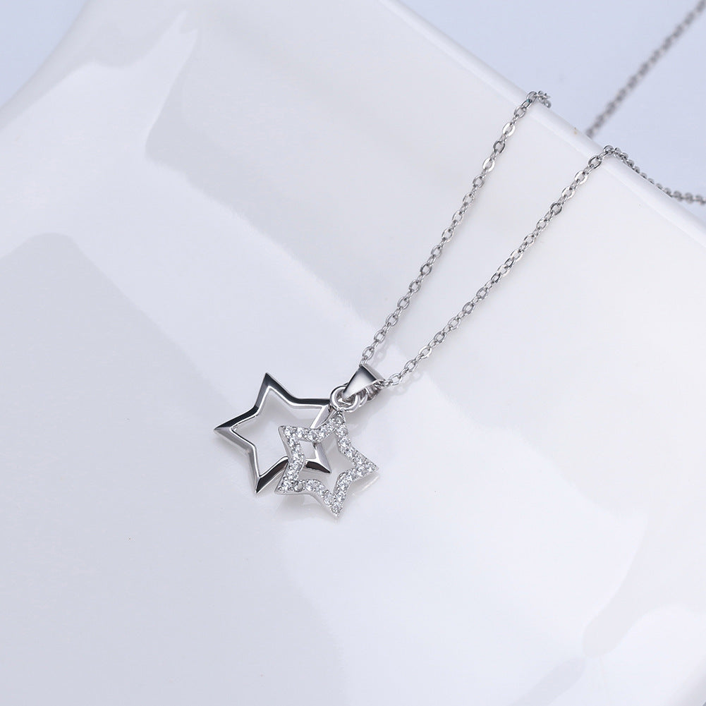 925 sterling silver star necklace pendant