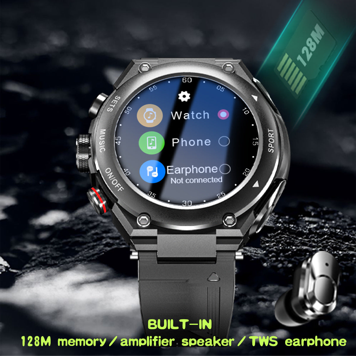T92 Smart Watch Bluetooth Headset Three-in-one Call Heart Rate Blood Pressure